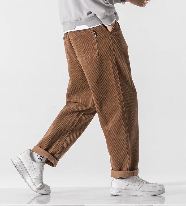 LP | Pantaloni di velluto a coste alla moda per uomo in stile vintage