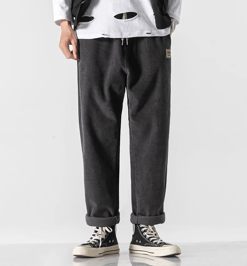 LP | Pantaloni di velluto a coste alla moda per uomo in stile vintage