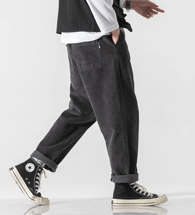 LP | Pantaloni di velluto a coste alla moda per uomo in stile vintage