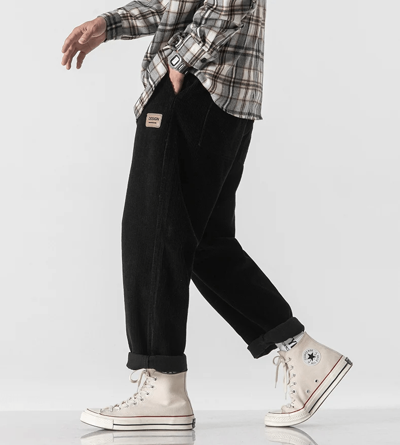 LP | Pantaloni di velluto a coste alla moda per uomo in stile vintage
