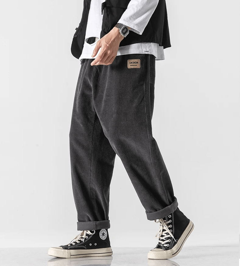 LP | Pantaloni di velluto a coste alla moda per uomo in stile vintage