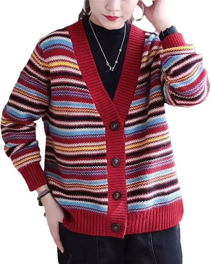 LP | Maglia a righe con scollo a V