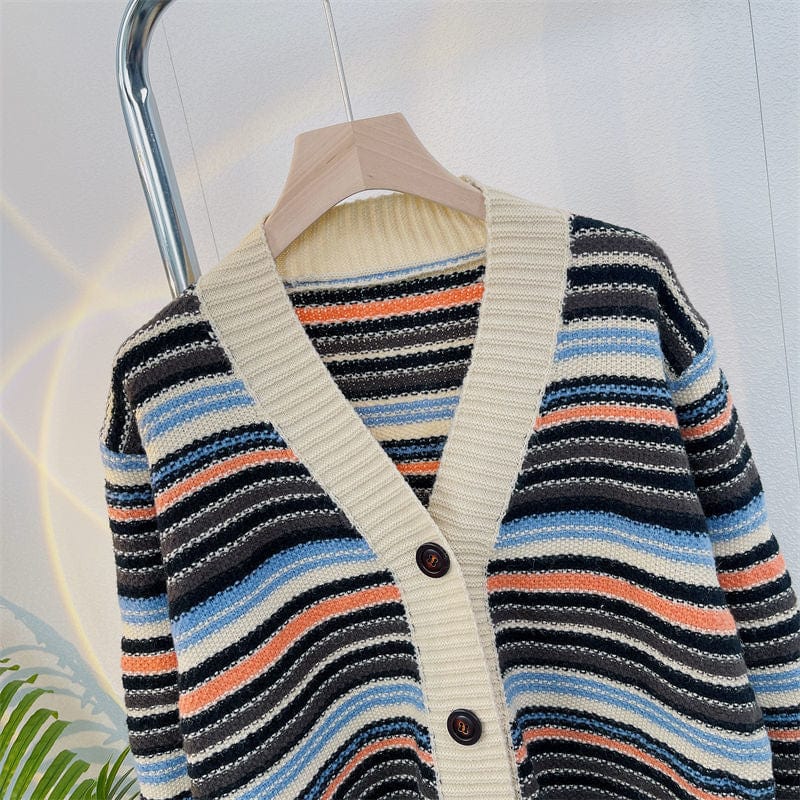 LP | Maglia a righe con scollo a V