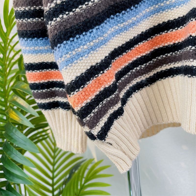 LP | Maglia a righe con scollo a V