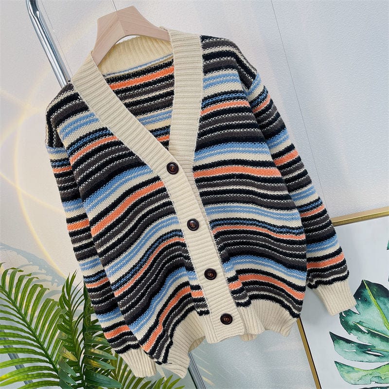 LP | Maglia a righe con scollo a V