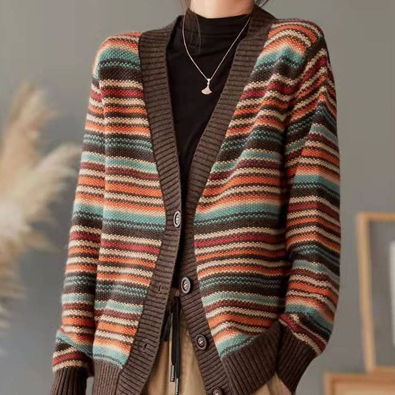 LP | Maglia a righe con scollo a V
