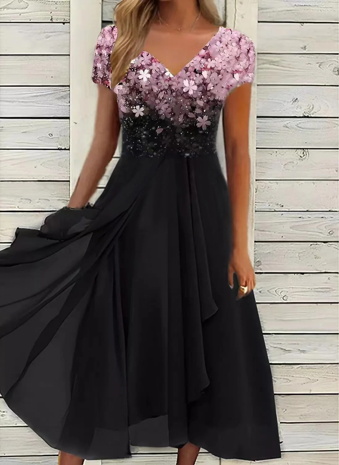 LP | Maxi abito elegante con scollo a V