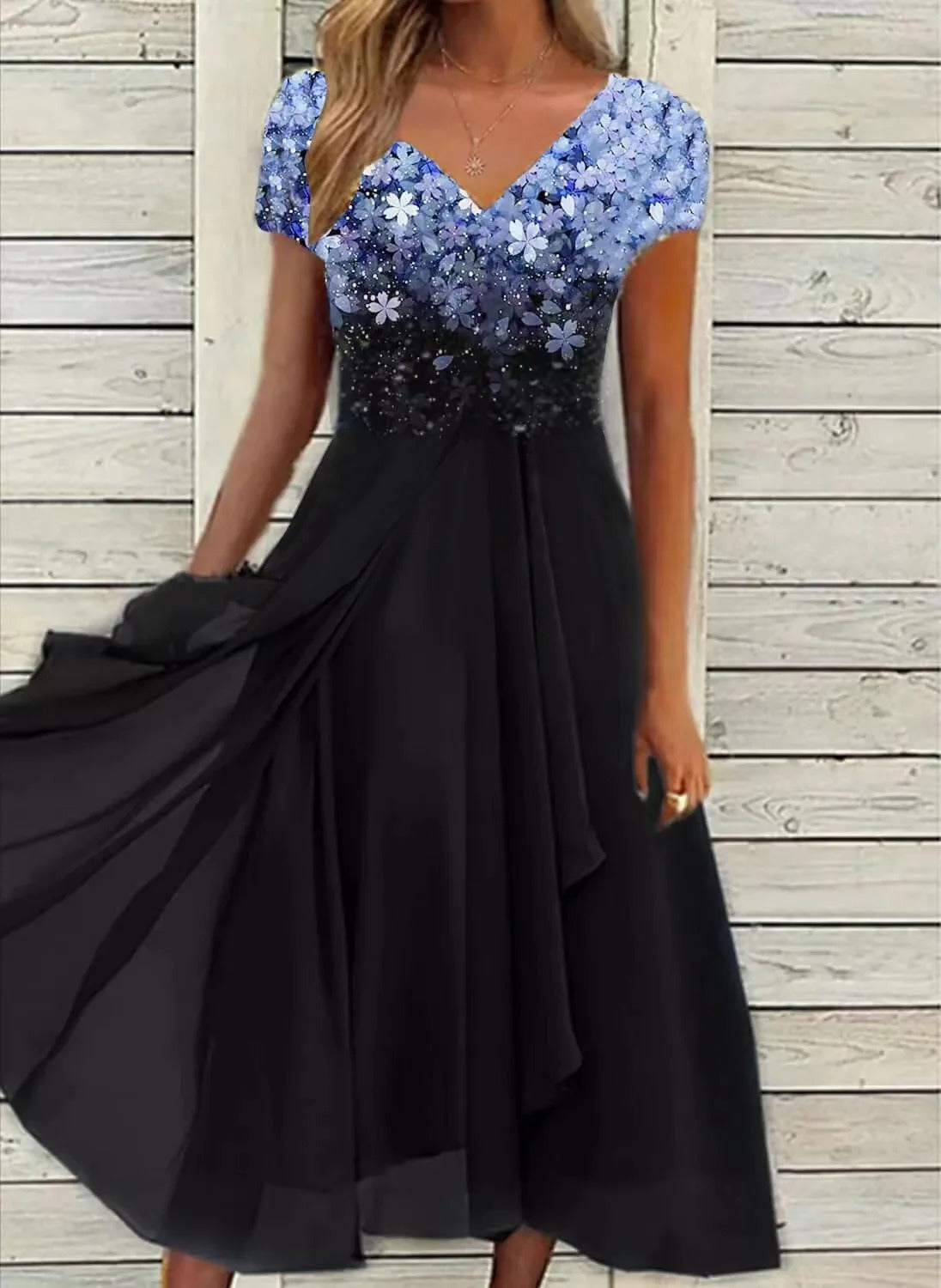 LP | Maxi abito elegante con scollo a V