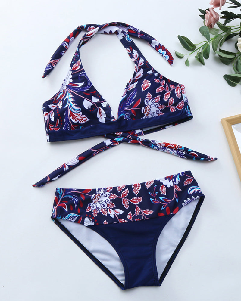 LP | Set bikini con motivo floreale