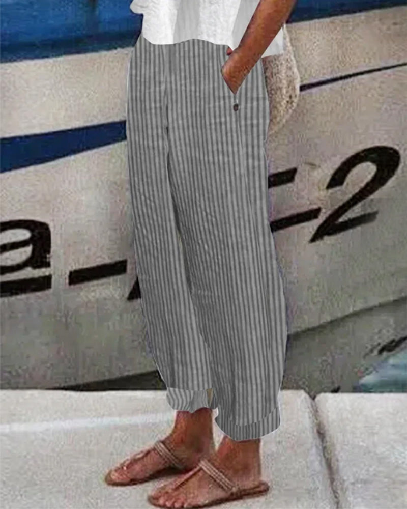 LP | Pantaloni larghi a righe