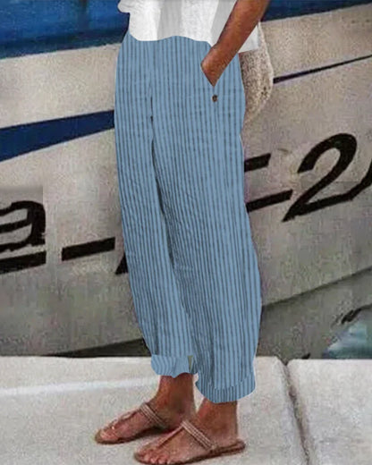 LP | Pantaloni larghi a righe