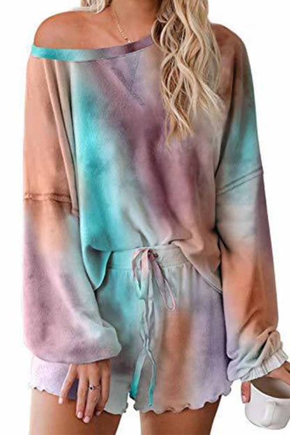 LP | Florcoo Tuta casual con stampa girocollo tie-dye (3 colori)