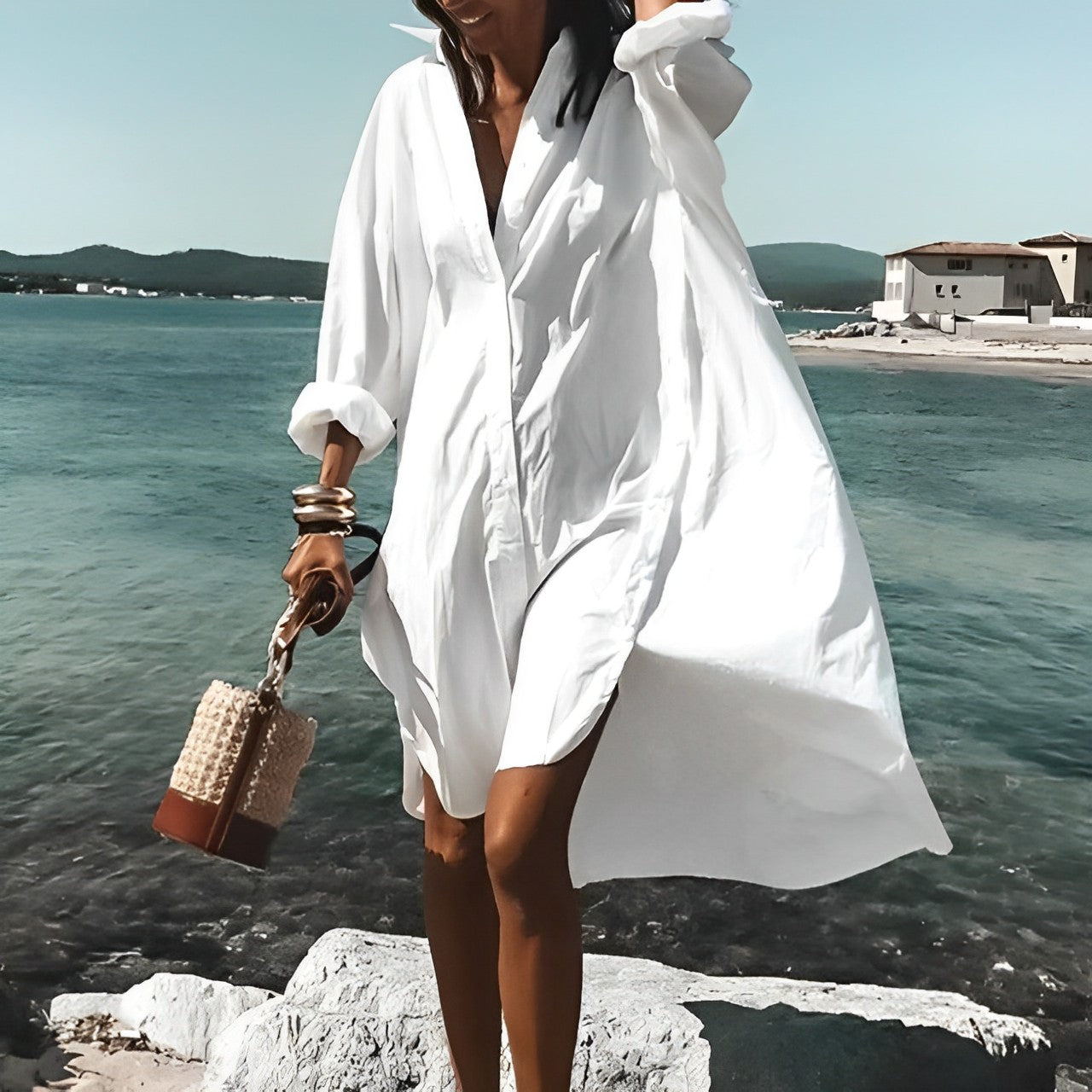 LP | Abito blusa estivo bianco