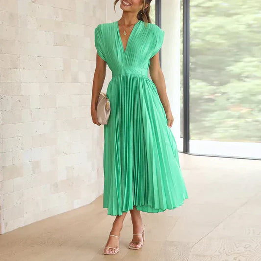 LP | Maxi abito con scollo a V e pinces