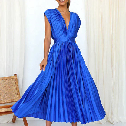 LP | Maxi abito con scollo a V e pinces