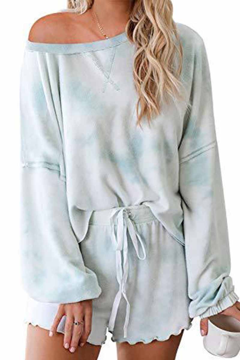 LP | Florcoo Tuta casual con stampa girocollo tie-dye (3 colori)