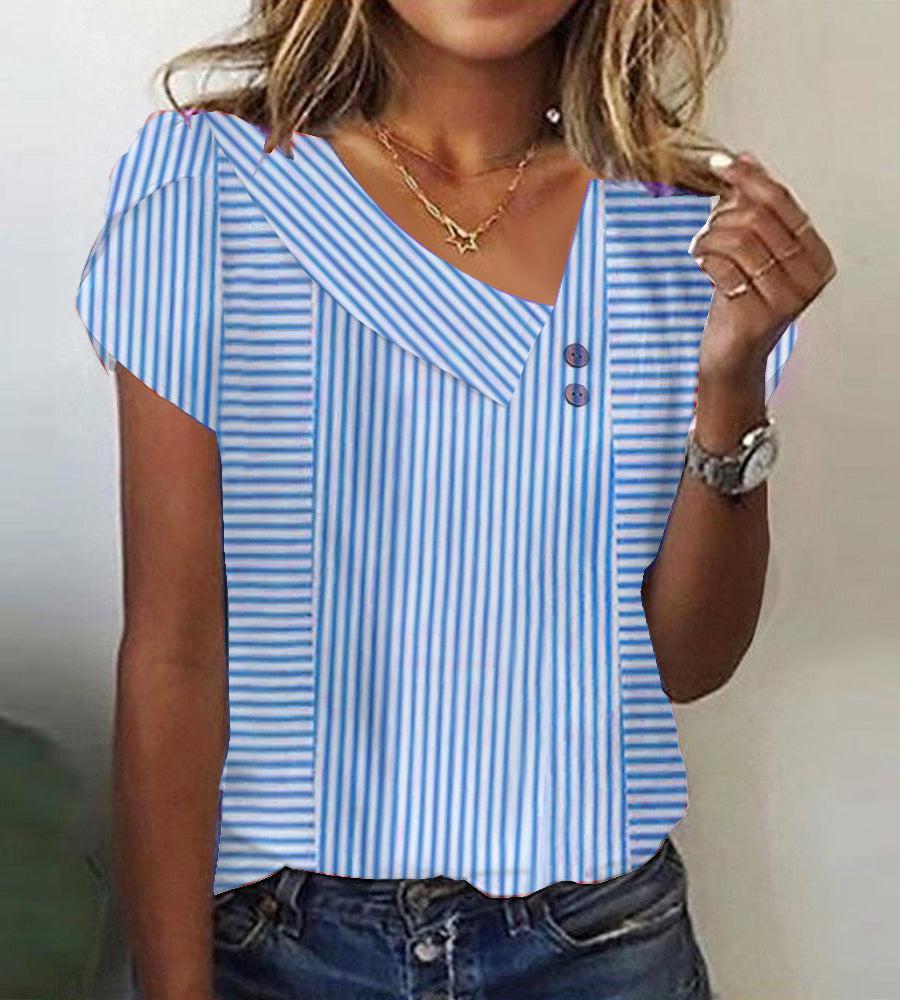 LP | Top a maniche corte a righe chic