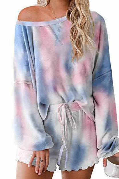LP | Florcoo Tuta casual con stampa girocollo tie-dye (3 colori)