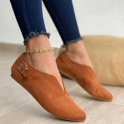 LP | Ballerine chic in pelle scamosciata con elegante dettaglio di fibbia