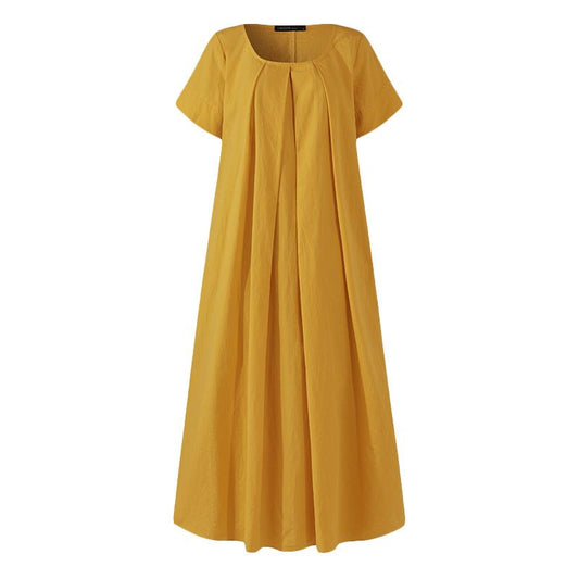 LP | Maxi abito casual con scollo rotondo