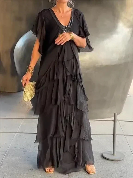 LP | Maxi abito elegante con scollatura profonda