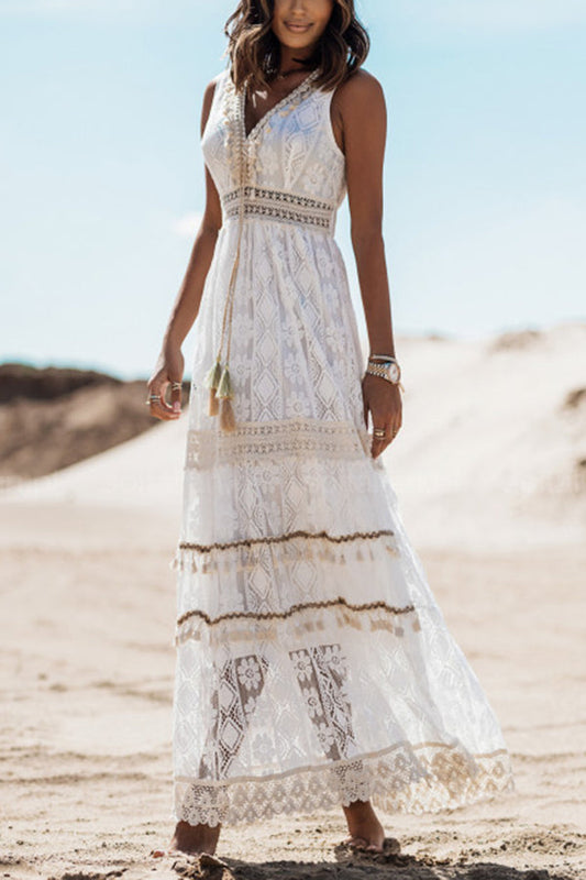 LP | Maxi abito Boho Kisses con nappe e pizzo