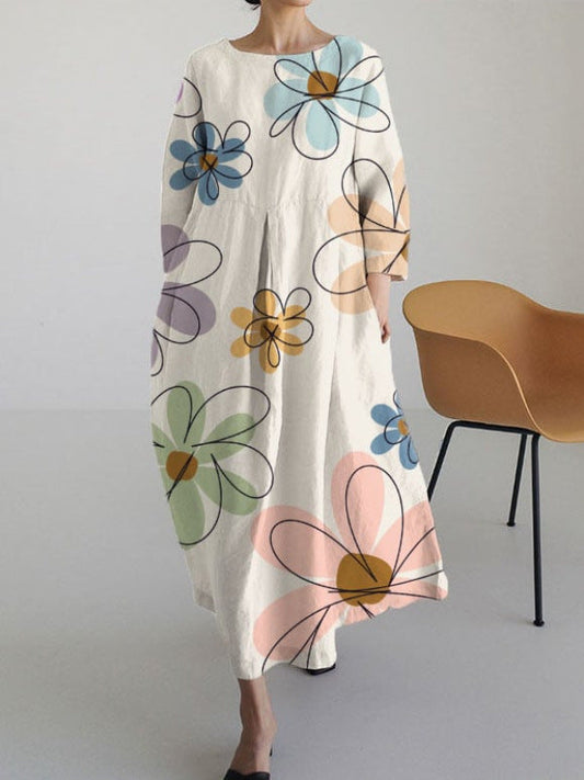 LP | Maxi abito elegante con stampa colorata