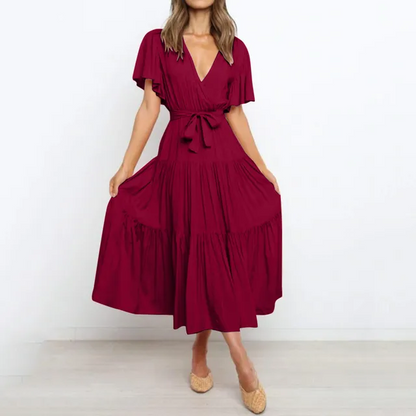LP | Maxi abito con profonda scollatura a V