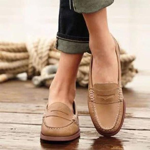 LP | Mocassini Casual Flats Oxfords Slip On Round Toe Loafers per le donne