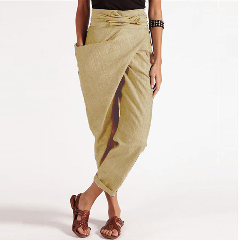 LP | Pantaloni con risvolto avvolgente