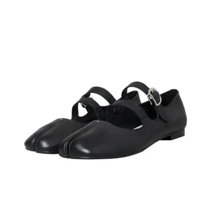 LP | Ballerine in pelle con punta crosta