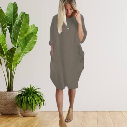 LP | Abito con ampie tasche e maniche lunghe