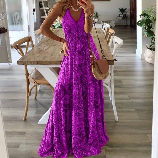 LP | Maxi abito con stampa boho