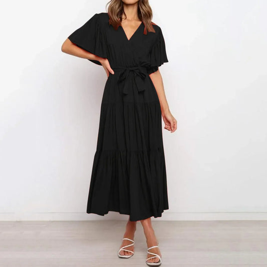 LP | Maxi abito con profonda scollatura a V