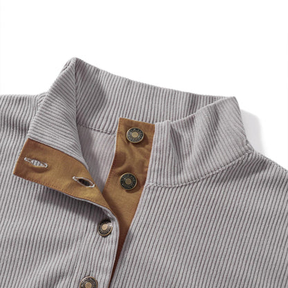 LP | Felpa casual con collo alto e maniche lunghe