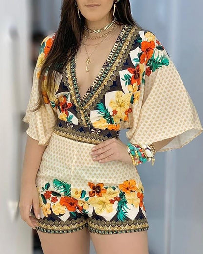 LP | Romper elegante con stampa floreale