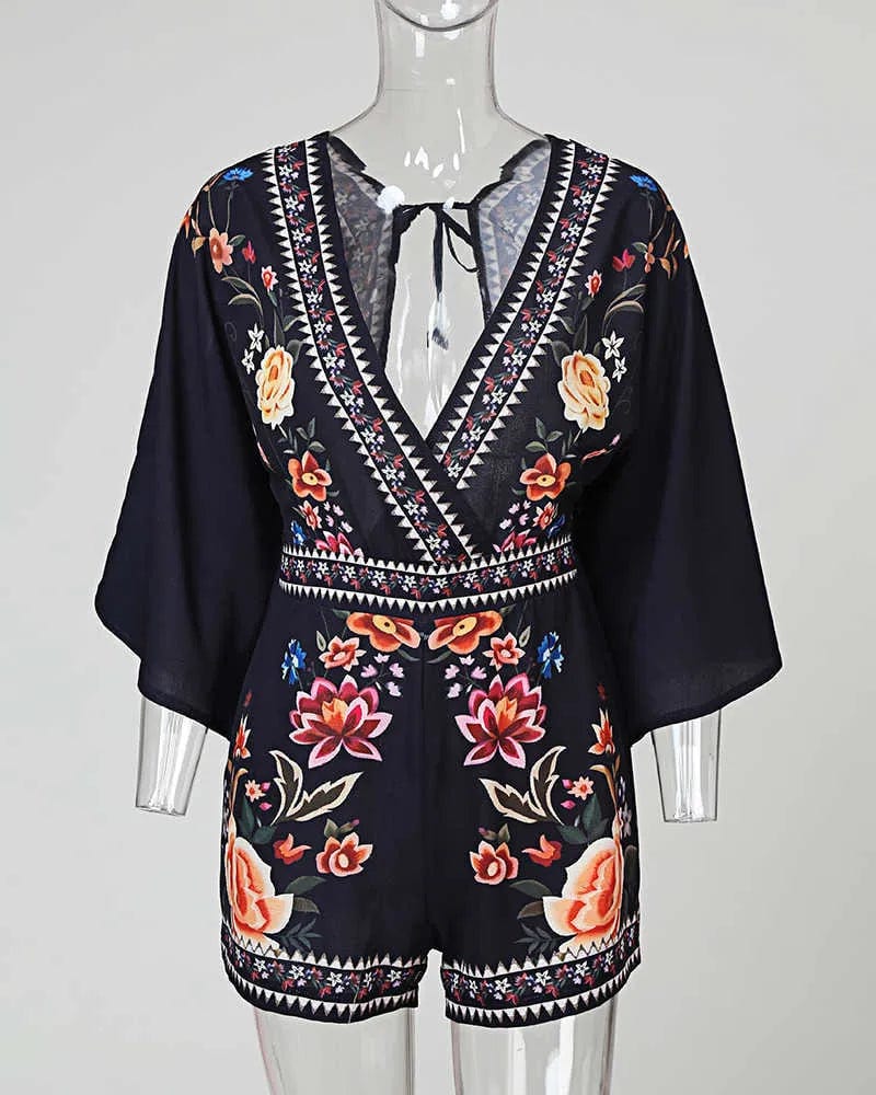 LP | Romper elegante con stampa floreale