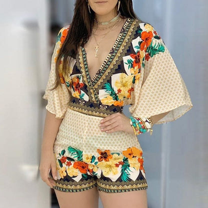 LP | Romper elegante con stampa floreale