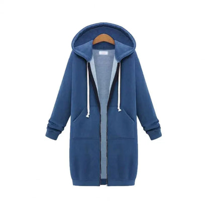 LP | Felpa monocolore da donna a maniche lunghe con cappuccio