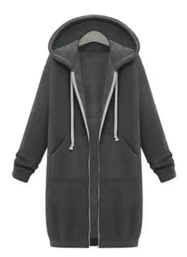 LP | Felpa monocolore da donna a maniche lunghe con cappuccio