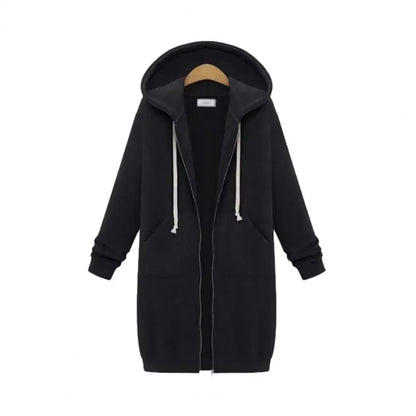 LP | Felpa monocolore da donna a maniche lunghe con cappuccio
