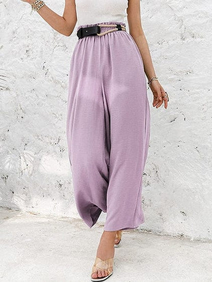 LP | Pantaloni con arricciatura ed elastico a vita alta