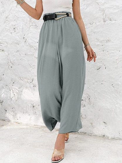 LP | Pantaloni con arricciatura ed elastico a vita alta