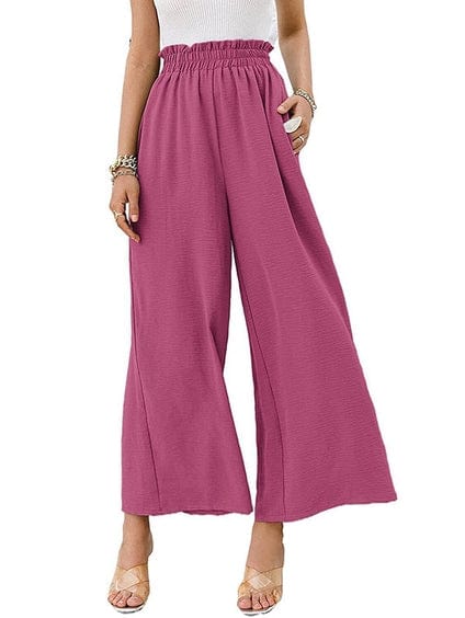 LP | Pantaloni con arricciatura ed elastico a vita alta