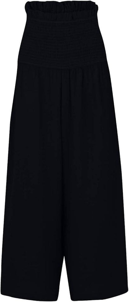 LP | Pantaloni con arricciatura ed elastico a vita alta