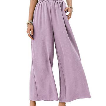 LP | Pantaloni con arricciatura ed elastico a vita alta