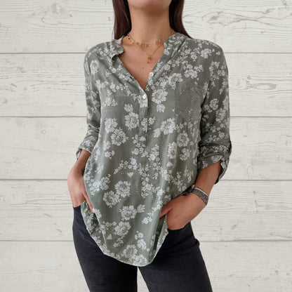 LP | Elegante top floreale a maniche lunghe
