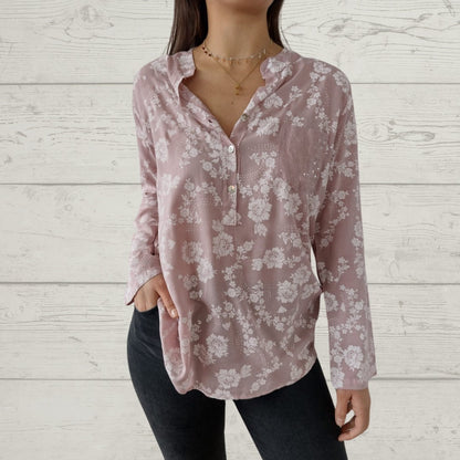 LP | Elegante top floreale a maniche lunghe