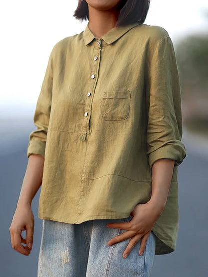 LP | Camicia a maniche lunghe con colletto reversibile e tasche