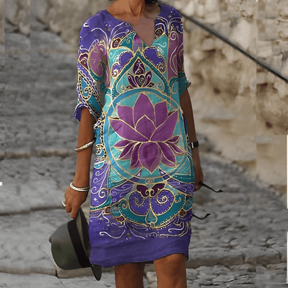 LP | Janssen - Abito elegante con stampa spirituale